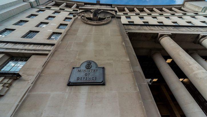 The exterior of the Ministry of Defence building